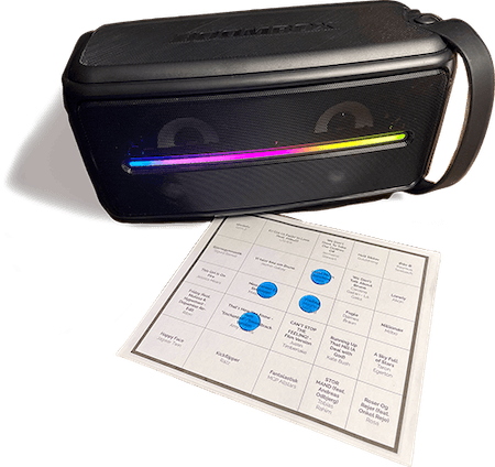 Bingo musical Musingo – enceinte et carte de bingo
